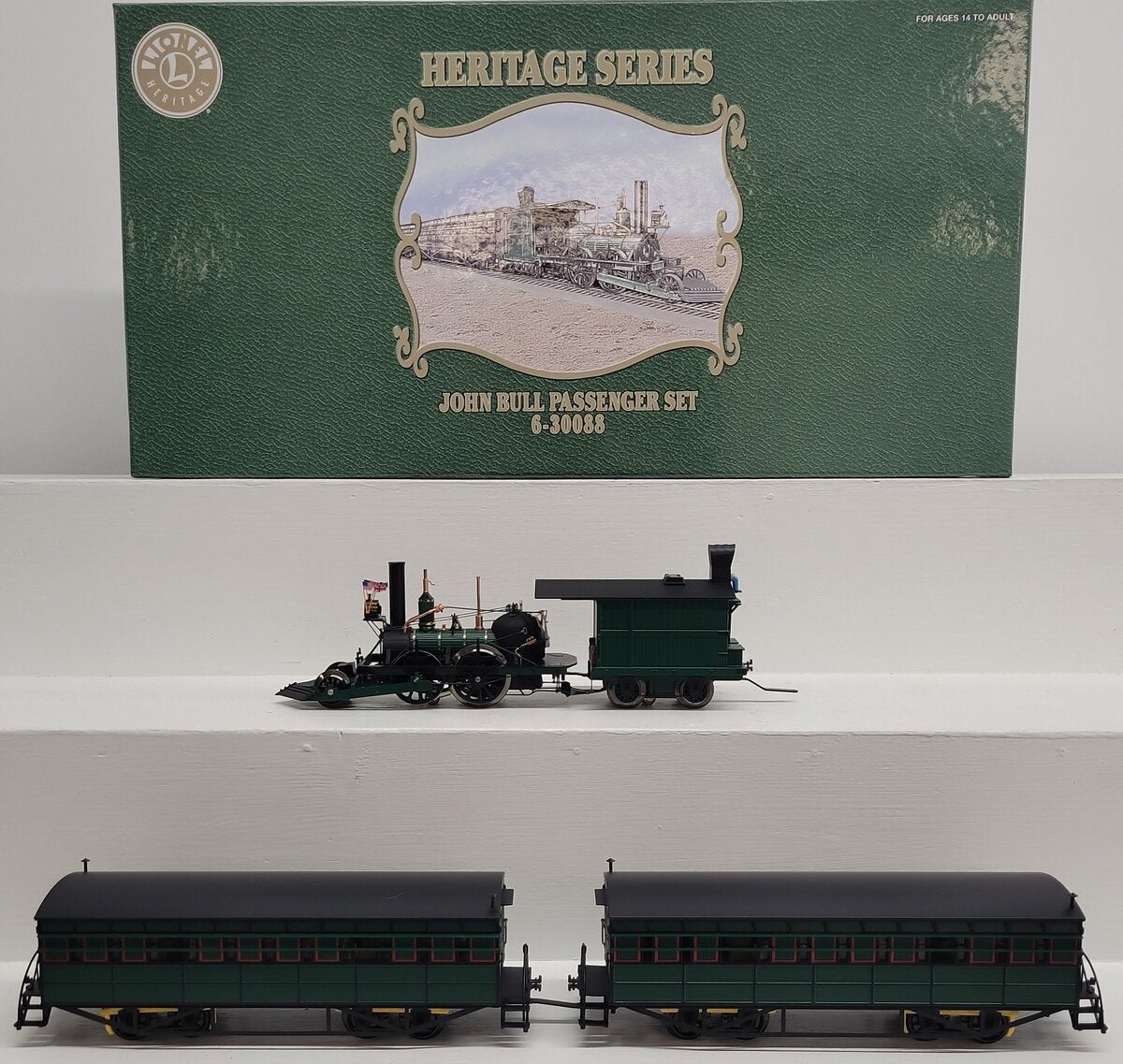 Lionel 6-30088 O Gauge BRASS John Bull Steam Passenger Train Set EX/Box
