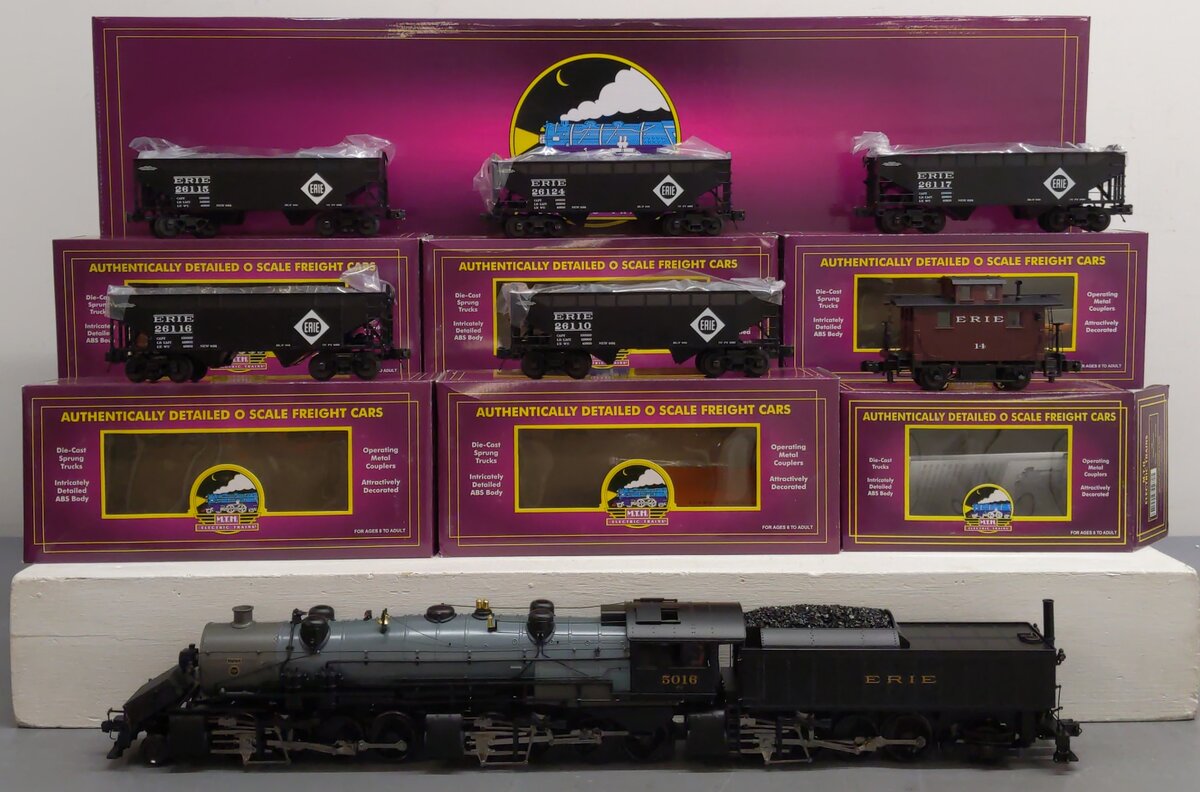 MTH 20-3360-1 O Erie 2-8-8-8-2 Triplex O Gauge Steam Freight Train Set w/PS 2.0 LN/Box