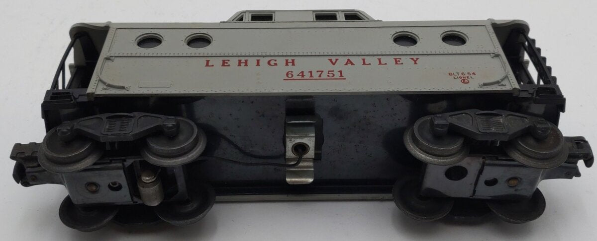 Lionel 6417-50 Vintage O Gray Lehigh Valley Porthole Caboose EX