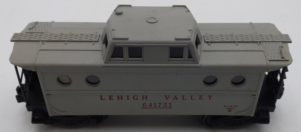 Lionel 6417-50 Vintage O Gray Lehigh Valley Porthole Caboose EX