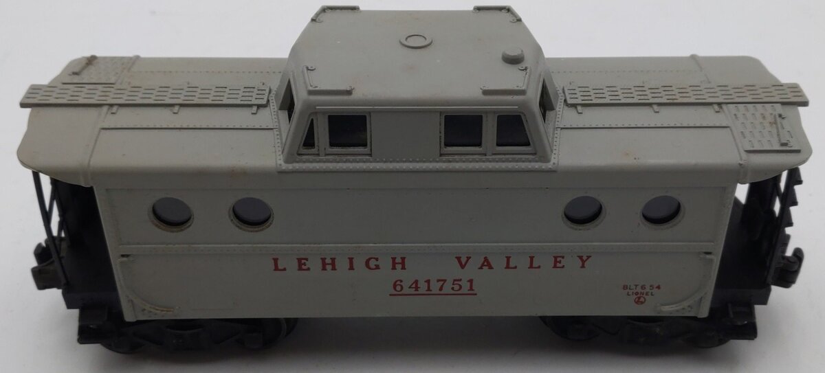 Lionel 6417-50 Vintage O Gray Lehigh Valley Porthole Caboose EX