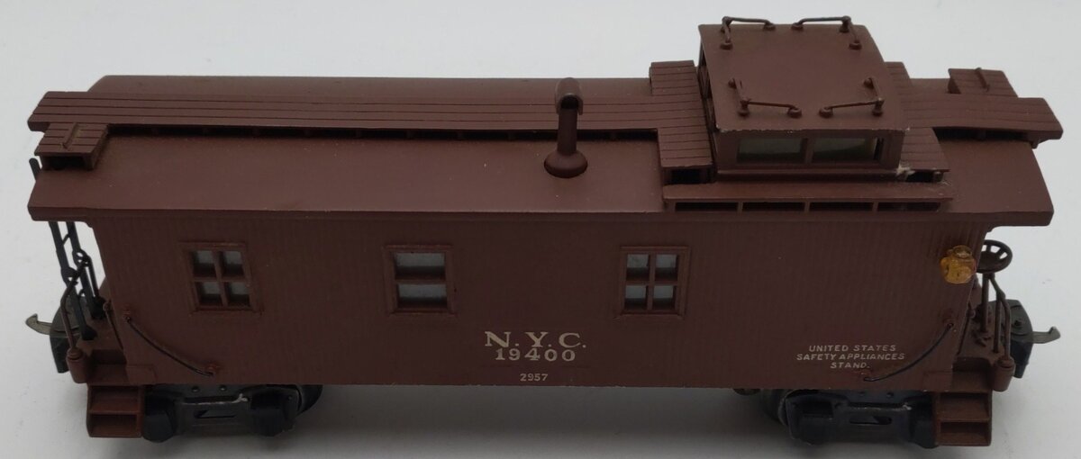 Lionel 2957 Vintage O Prewar New York Central Diecast Metal Illuminated Caboose VG