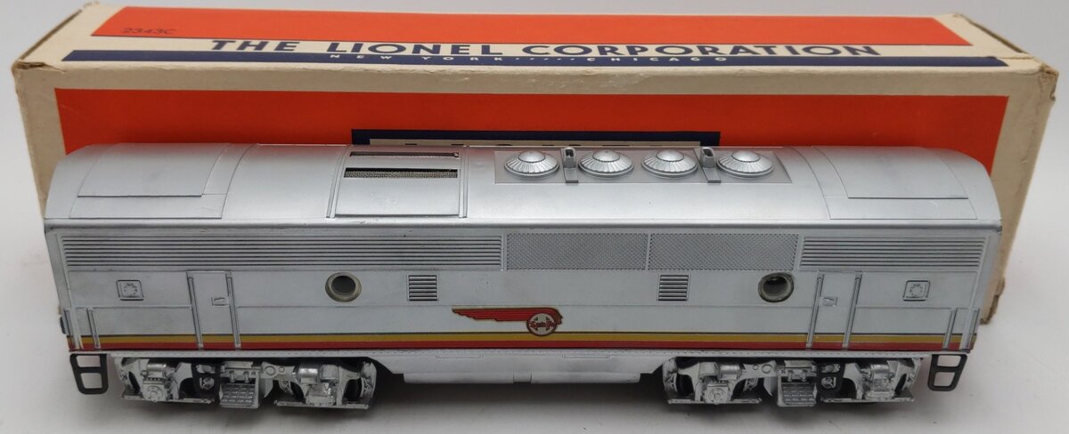Lionel 2343C Vintage O Santa Fe F-3 Screen Top Non-Pwd. B-Unit Diesel Locomotive EX/Box