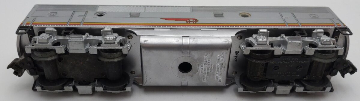 Lionel 2343C Vintage O Santa Fe F-3 Screen Top Non-Pwd. B-Unit Diesel Locomotive EX/Box