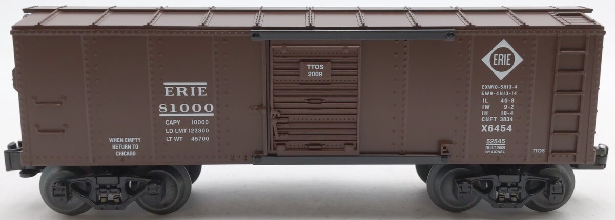 Lionel 6-52545 O Gauge TTOS 2009 Erie Boxcar #6454 LN/Box