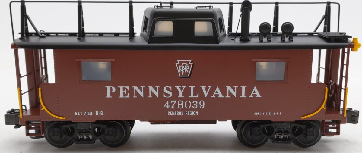 Lionel 6-51702 O Gauge BRASS Pennsylvania N-8 Smoking Caboose #478039 EX/Box