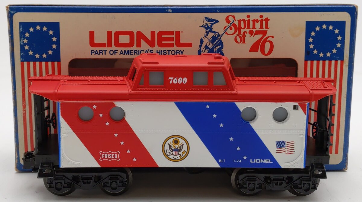 Lionel 6-7600 O Gauge Spirit of 76 N5C Porthole Lighted Caboose VG/Box