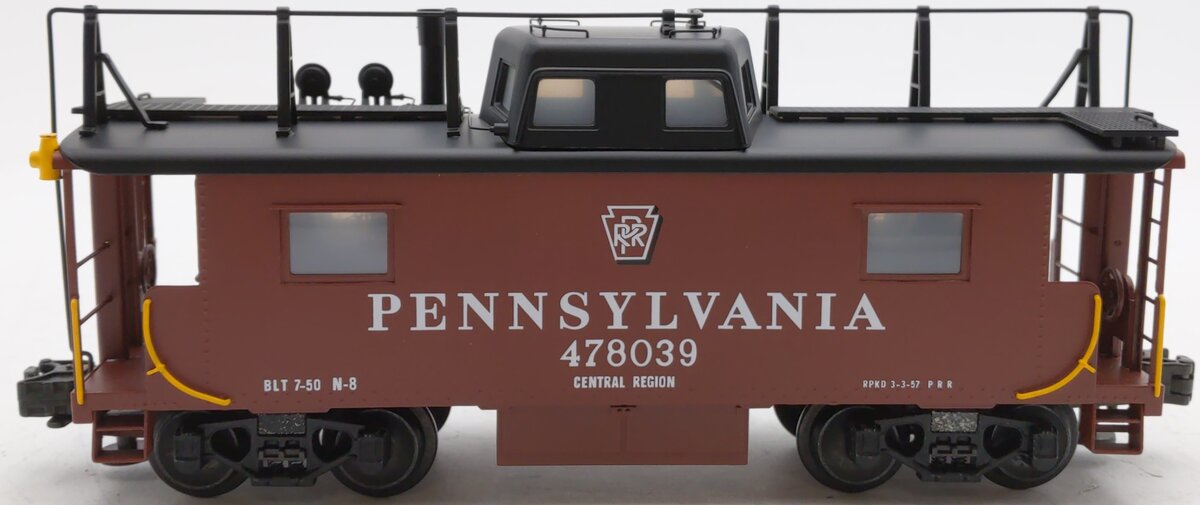 Lionel 6-51702 O Gauge BRASS Pennsylvania N-8 Smoking Caboose #478039 EX/Box