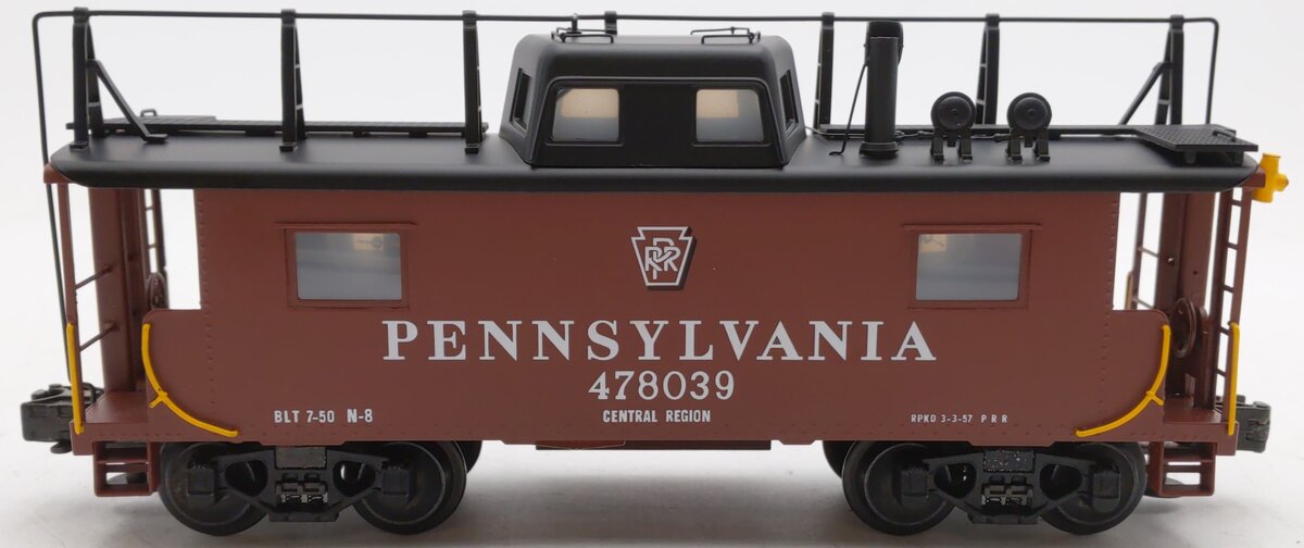 Lionel 6-51702 O Gauge BRASS Pennsylvania N-8 Smoking Caboose #478039 EX/Box