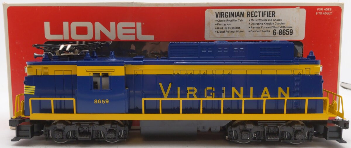 Lionel 6-8659 O Gauge Virginian Rectifier Electric Locomotive #8659 EX/Box