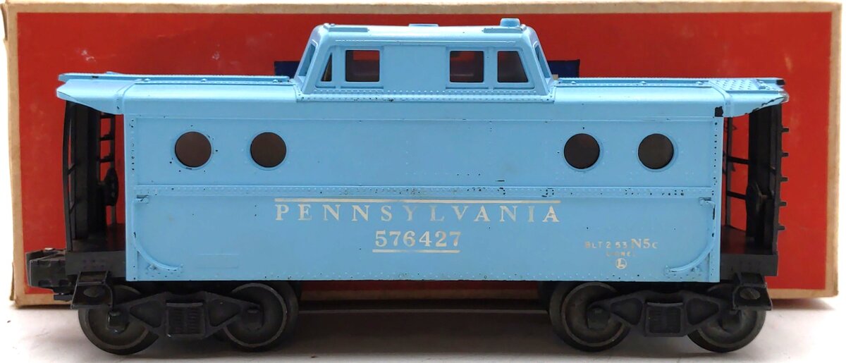 Lionel 6427-500 Vintage O Pennsylvania Blue Girls N5C Porthole Caboose VG/Box