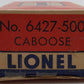 Lionel 6427-500 Vintage O Pennsylvania Blue Girls N5C Porthole Caboose VG/Box