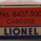 Lionel 6427-500 Vintage O Pennsylvania Blue Girls N5C Porthole Caboose VG/Box
