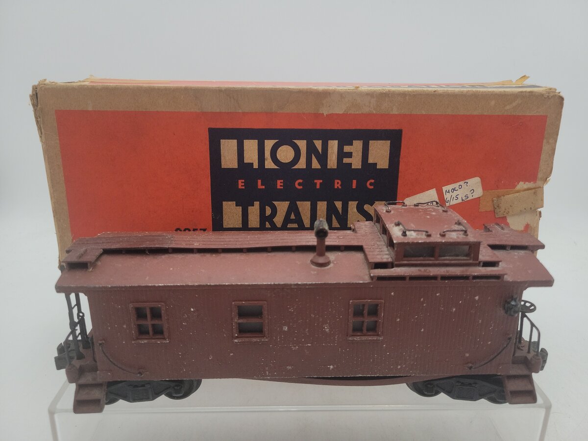 Lionel 2957 Vintage O Prewar New York Central Diecast Metal Illuminated Caboose/Box