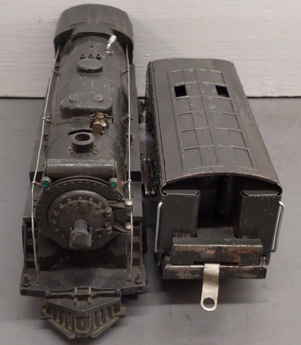 Lionel 225E Vintage O 2-6-2 Diecast Steam Locomotive w/2225W - Gunmetal Gray VG