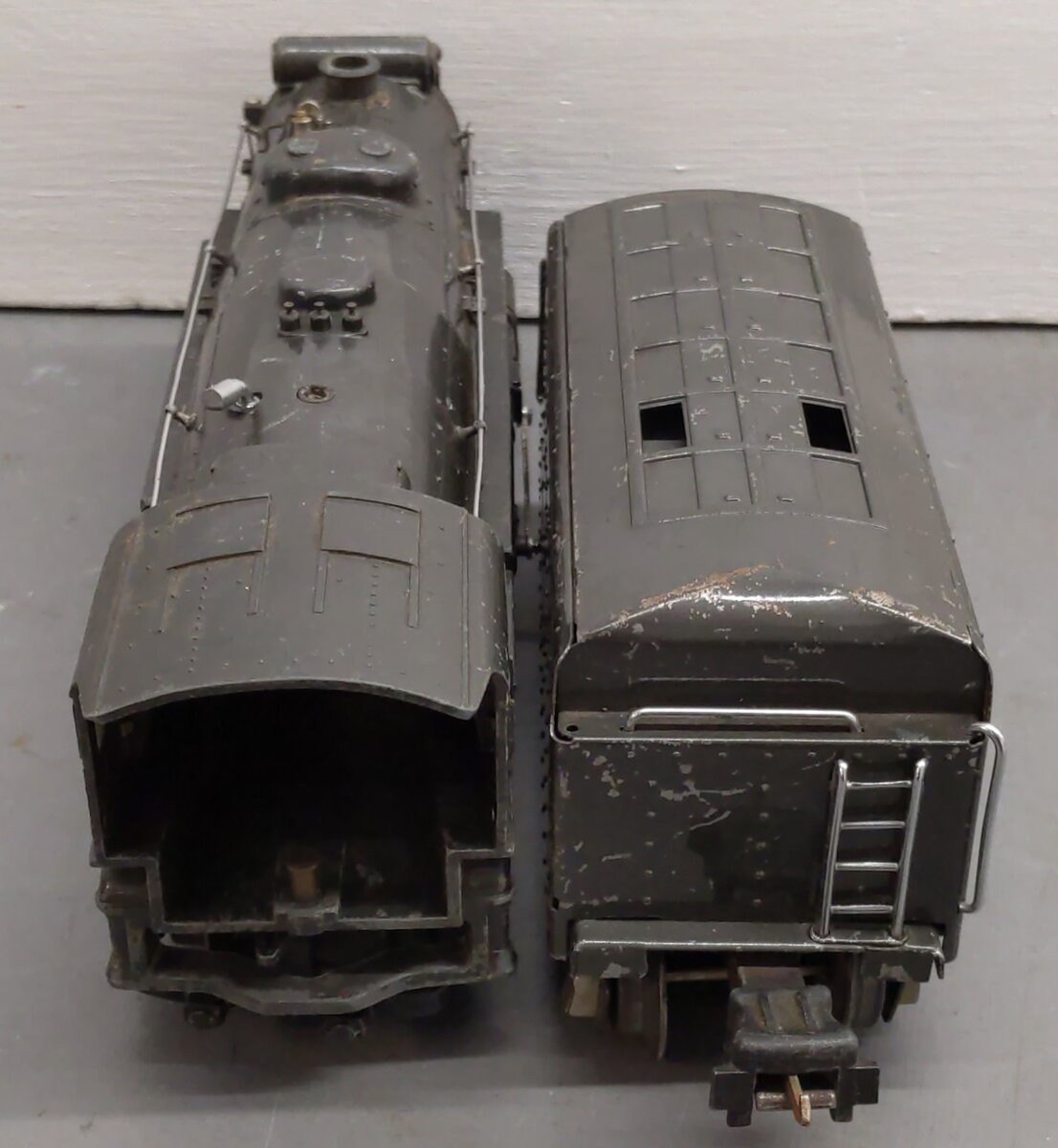 Lionel 225E Vintage O 2-6-2 Diecast Steam Locomotive w/2225W - Gunmetal Gray VG