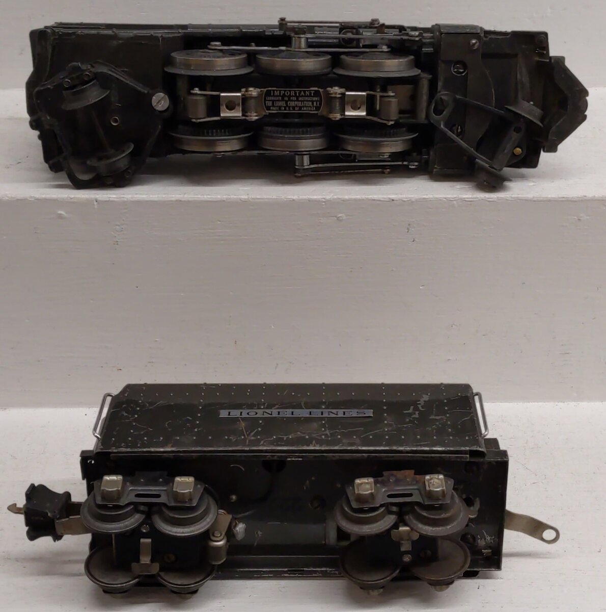 Lionel 225E Vintage O 2-6-2 Diecast Steam Locomotive w/2225W - Gunmetal Gray VG