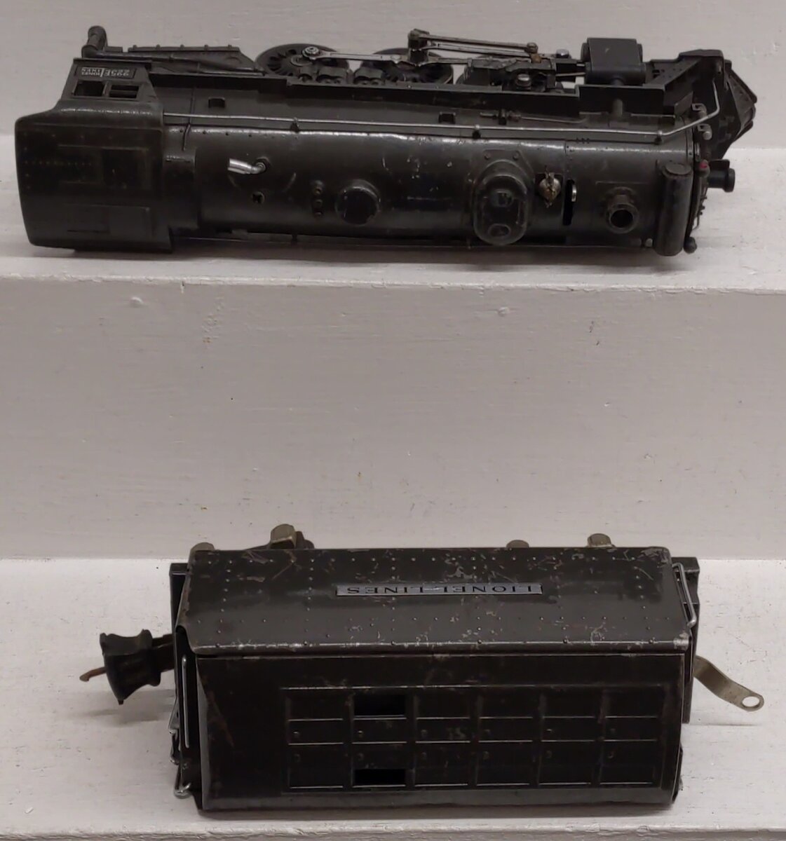 Lionel 225E Vintage O 2-6-2 Diecast Steam Locomotive w/2225W - Gunmetal Gray VG