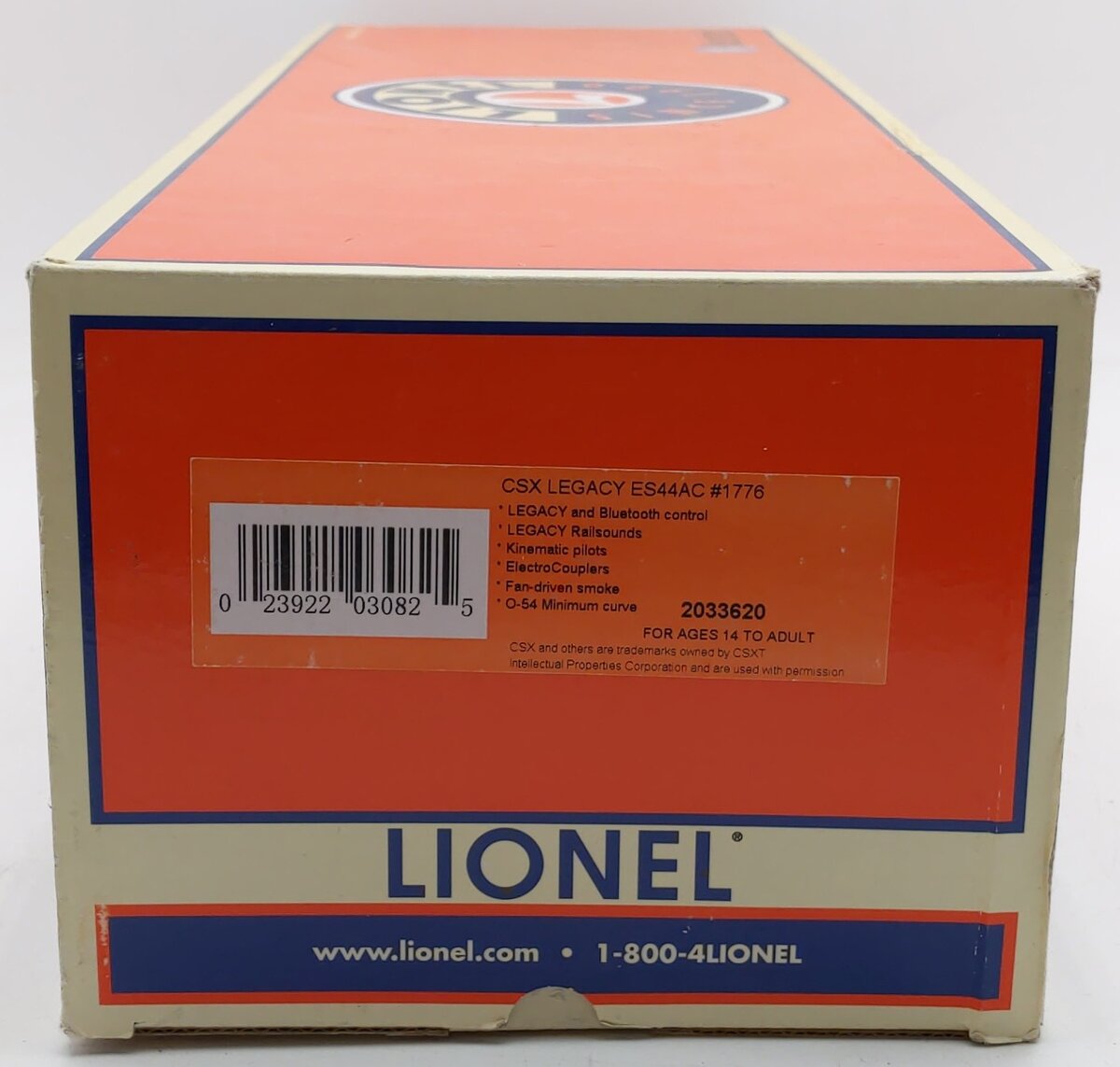 Lionel 2033620 O CSX ES44AC "Honoring Our Veterans" Diesel #1776 w/ Bluetooth VG/Box