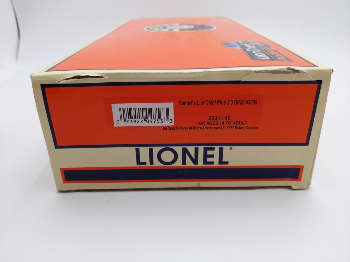 Lionel 2234140 O Santa Fe LionChief Plus 2.0 Diesel Locomotive #3009 EX/Box