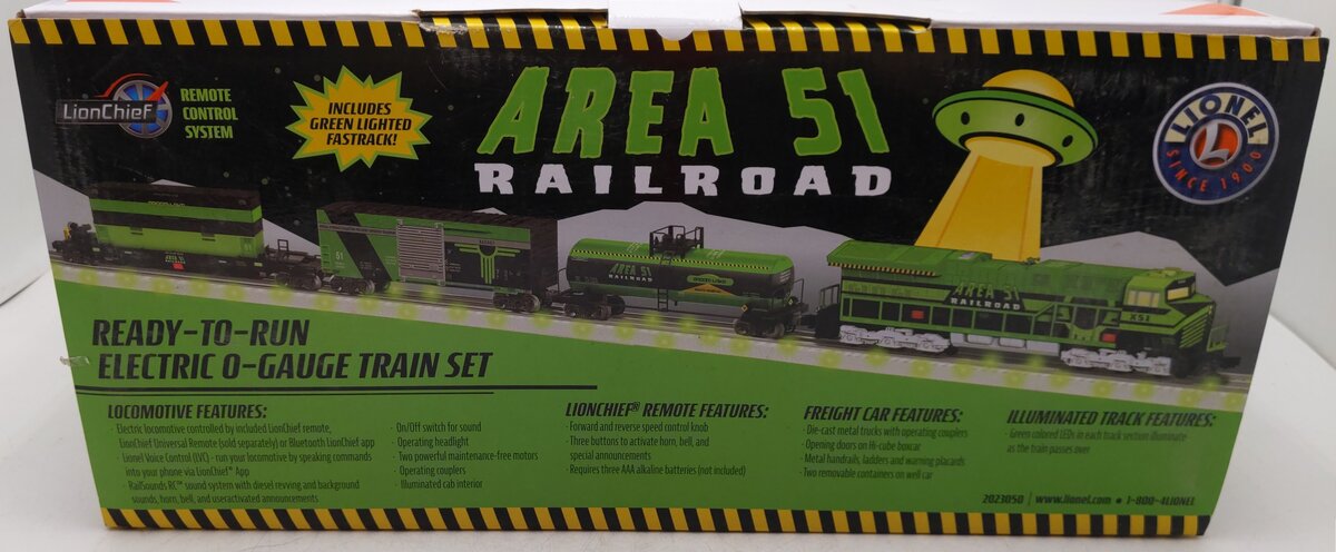 Lionel 2023050 O Gauge Area 51 LionChief Diesel Train Set with Bluetooth EX/Box