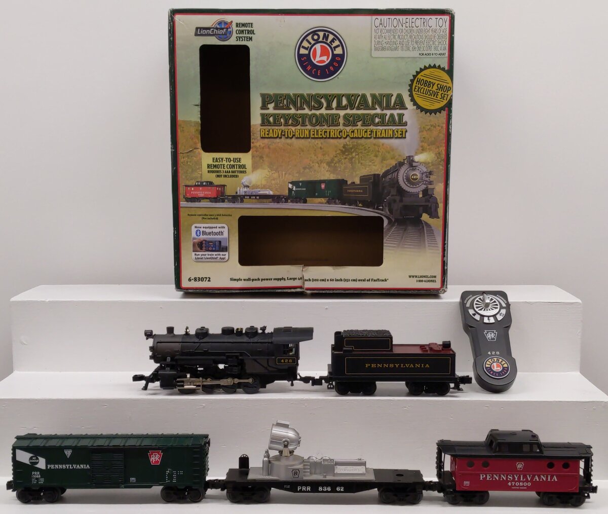 Lionel 6-83072 O Gauge Pennsylvania "Keystone Special" Lionchief Steam Train Set EX/Box