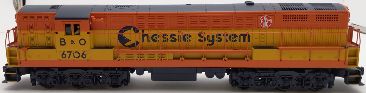 MTH 30-20388-1 O Gauge Chessie FM Train Master Diesel Engine with PS 3.0 #6706 EX/Box