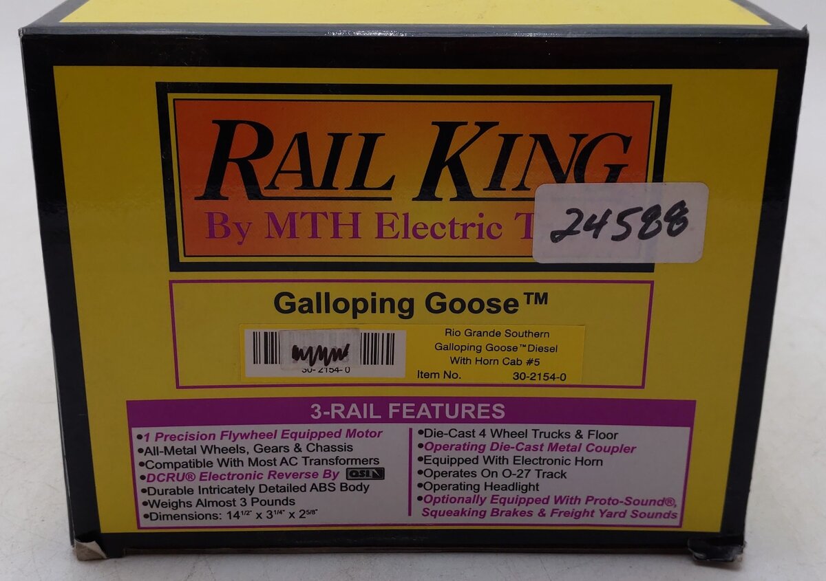 MTH 30-2154-0 O Gauge RGS Galloping Goose Electric Locomotive #5 w/Horn Cab EX/Box