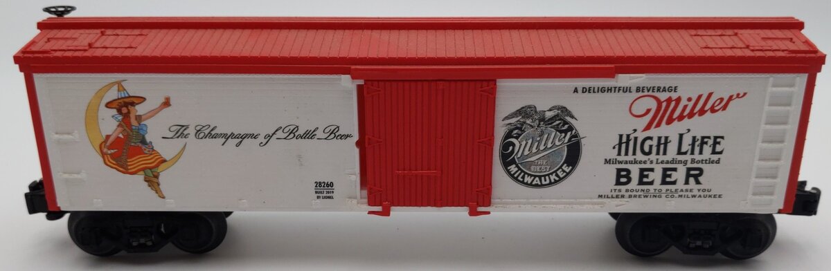 Lionel 1928260 O Gauge Miller High Life Beer Refrigerator Car #28260 LN
