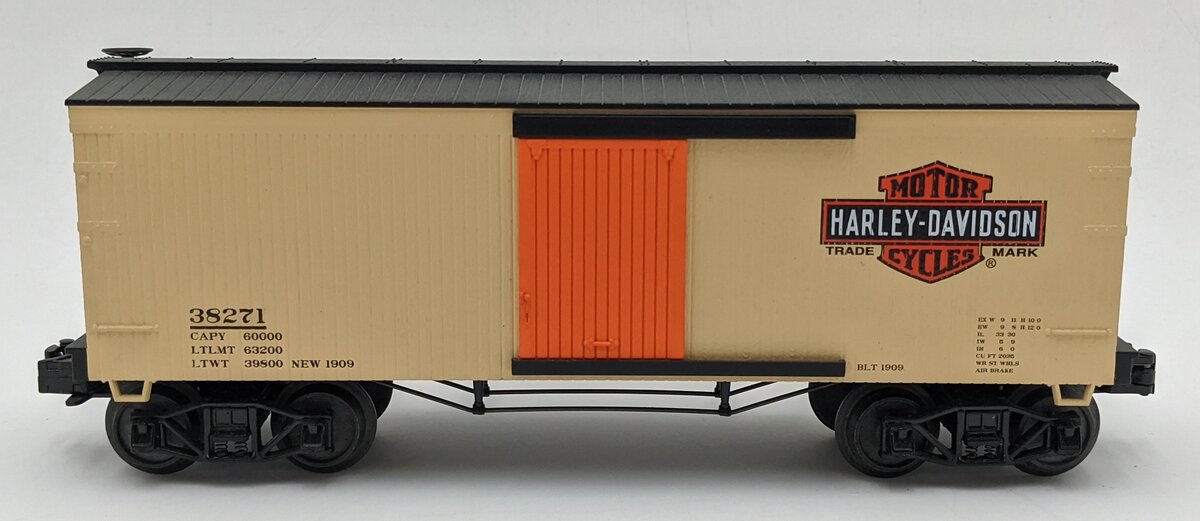 MTH 30-74579 O Gauge Harley-Davidson 34' Box Car -19th Century LN