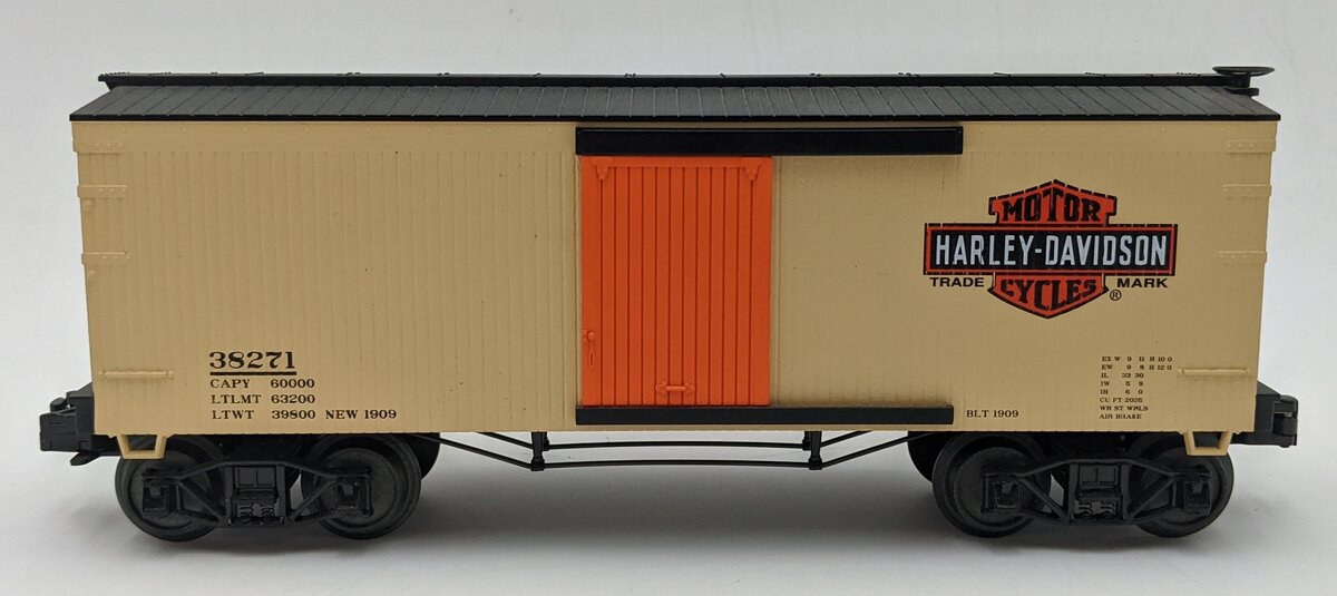 MTH 30-74579 O Gauge Harley-Davidson 34' Box Car -19th Century LN