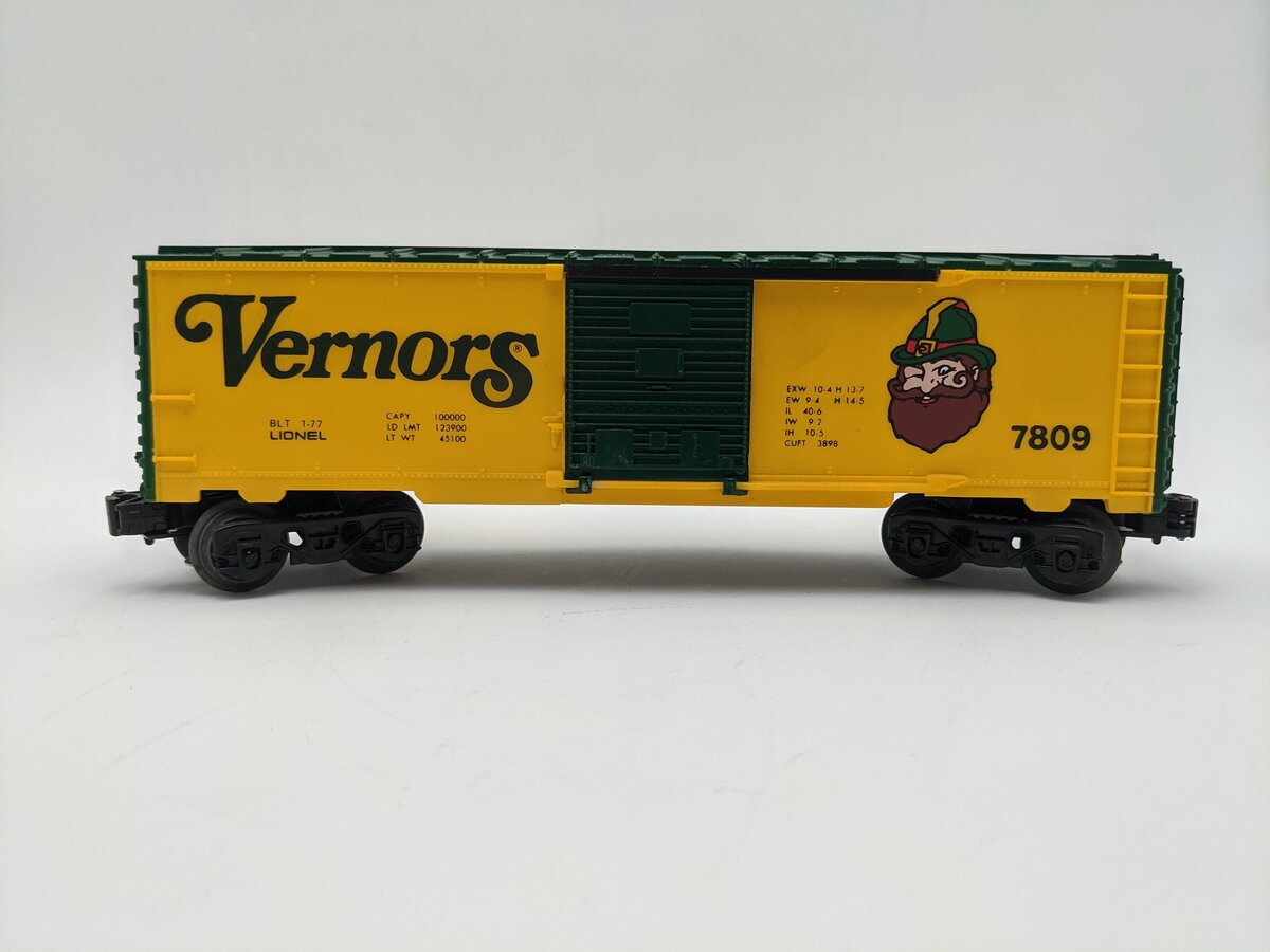 Lionel 6-7809 O Gauge Vernors Boxcar #7809 EX