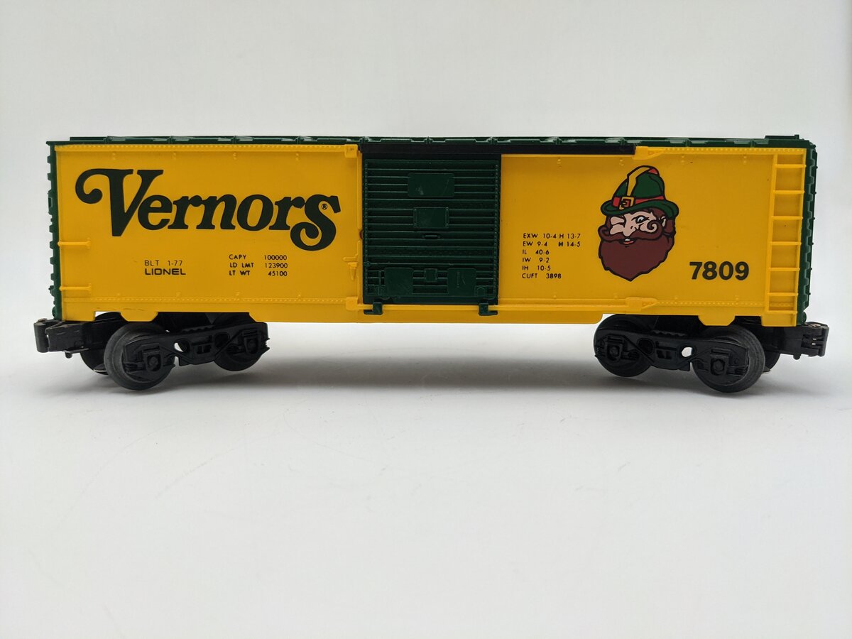 Lionel 6-7809 O Gauge Vernors Boxcar #7809 EX