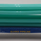 MTH 30-76713 O Alaska Pipeline Flat Car with Bulkheads and Pipe Load #50018 EX
