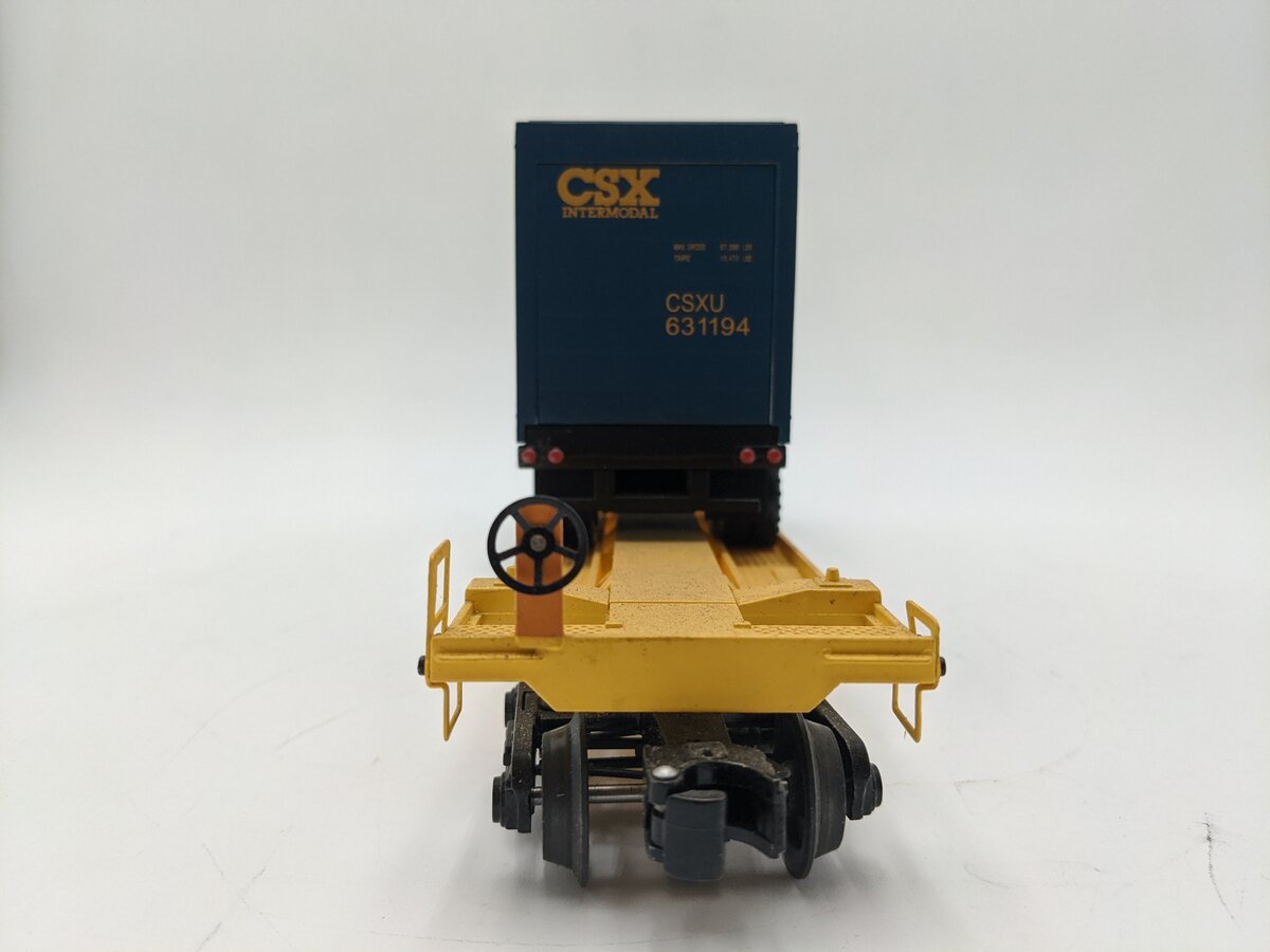 Williams 48401 O Gauge Front Runner Intermodal 3-Rail Car w/ CSX Trailer EX
