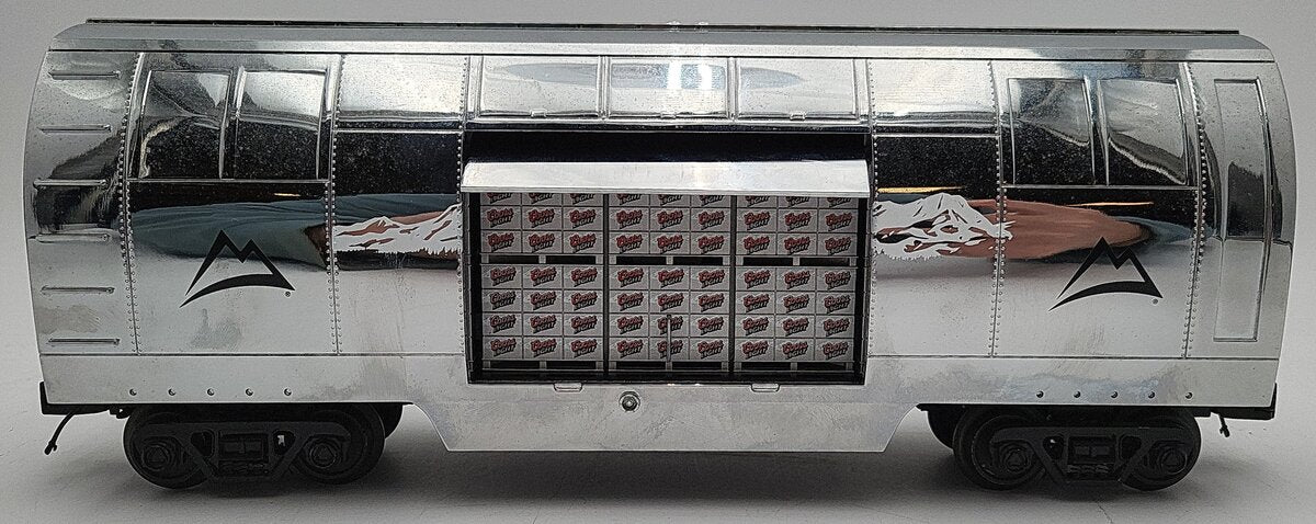 MTH 30-78040 O Gauge Coors Light Silver Bullet Operating Reefer Car EX/Box