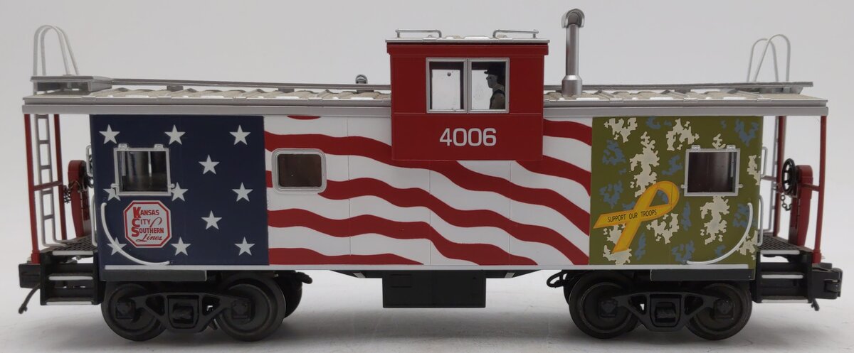 MTH 20-91671 O Gauge Kansas City Southern Extended Vision Caboose #4006 EX