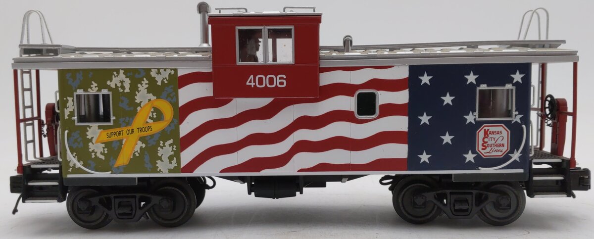 MTH 20-91671 O Gauge Kansas City Southern Extended Vision Caboose #4006 EX