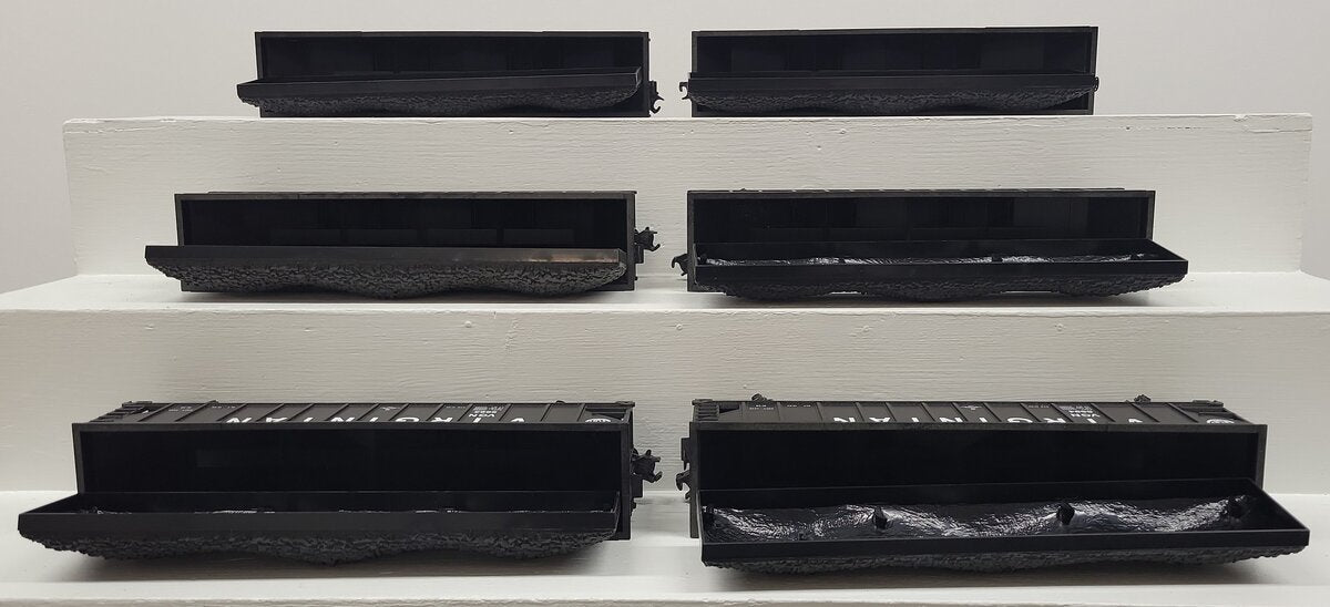 MTH 20-90095 O Virginian Premier 4-Bay Hopper Car Set (Set of 6) EX