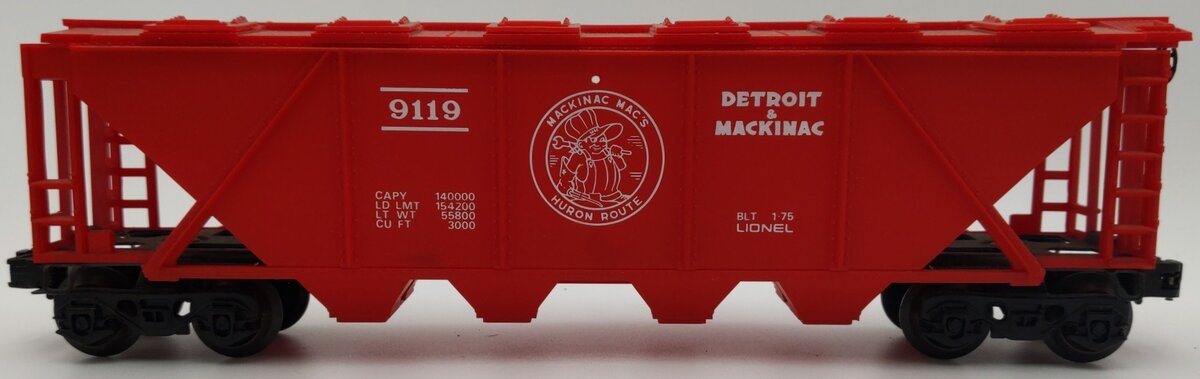 Lionel 6-9119 O Gauge Detroit & Mackinac Covered Hopper EX