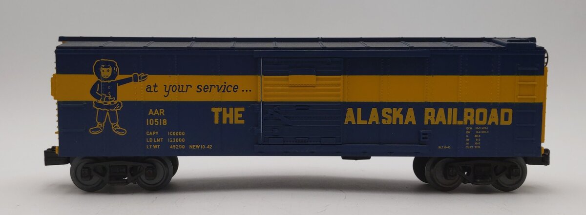 MTH 30-74883 O Alaska RailKing Boxcar #10518 EX