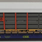 Menards O Gauge Flatcar CSX 6593 with Lionel 6-16214 Auto Carrier Shell EX
