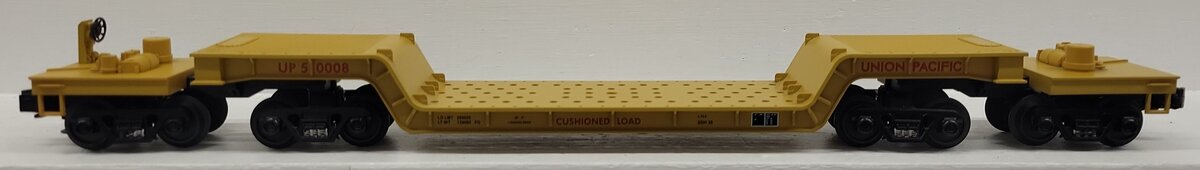 MTH 20-98106 O Gauge Union Pacific 75' 4 Truck Depressed Flatcar #50008 EX