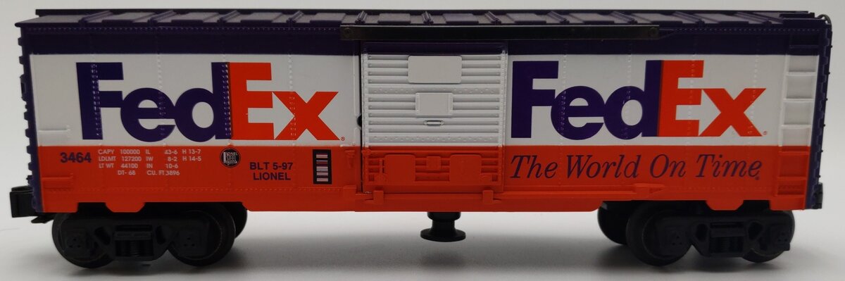 Lionel 6-19835 O Gauge FedEx Operating Boxcar #3464 EX
