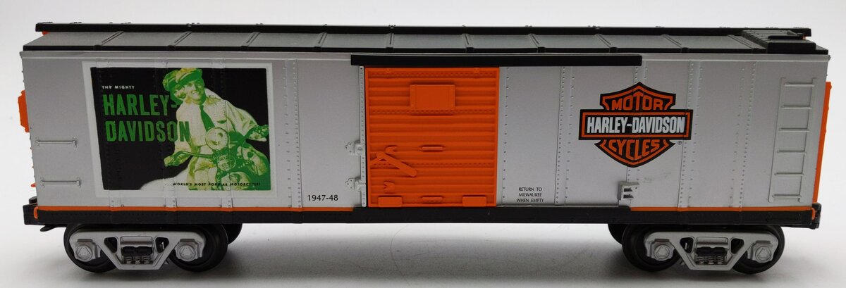 MTH 30-74158 O Gauge 1947-48 Harley Davidson Box Car EX