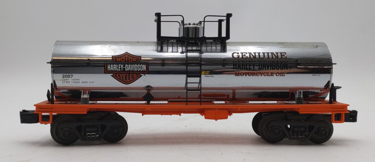 MTH 30-73220 Harley Davidson Tank Car (Chrome) EX