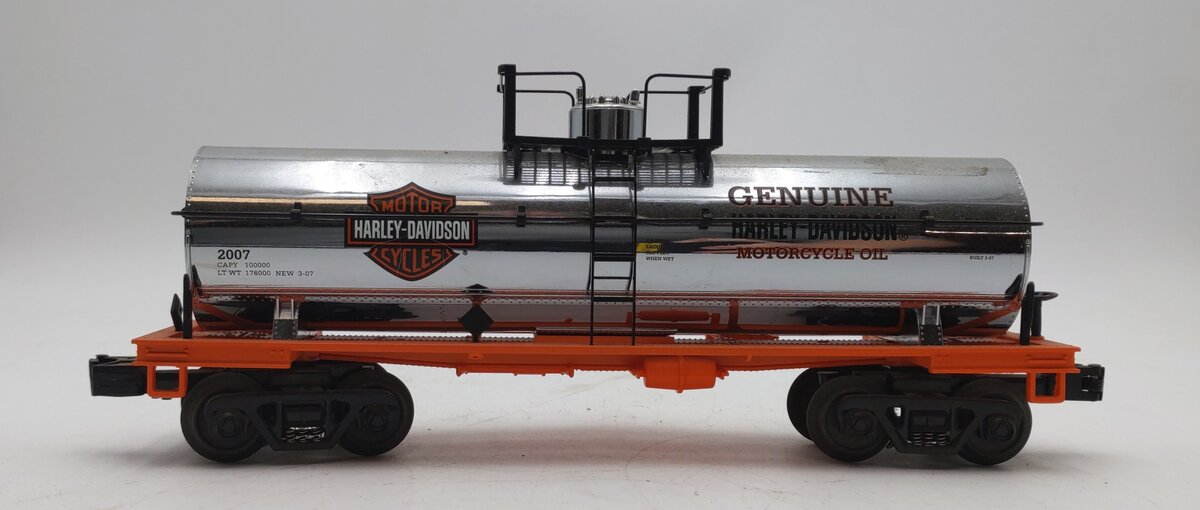MTH 30-73220 Harley Davidson Tank Car (Chrome) EX