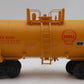 MTH 20-96750 O Gauge Shell 8K Gal Tank Car #1006 (Yellow) EX