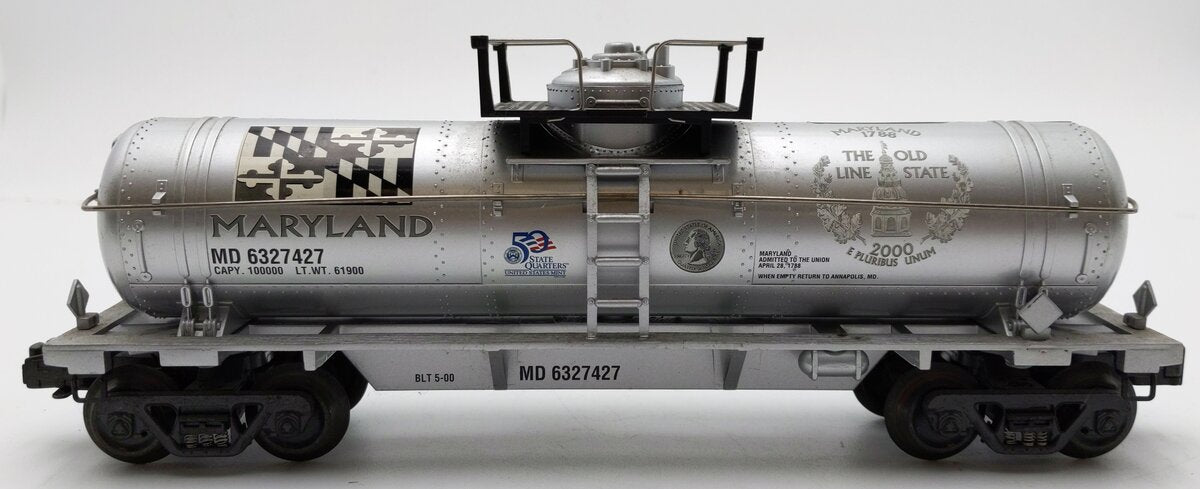 K-Line K632-7427 O Gauge Maryland Commemorative Quarter State Tank Car #6327427 EX
