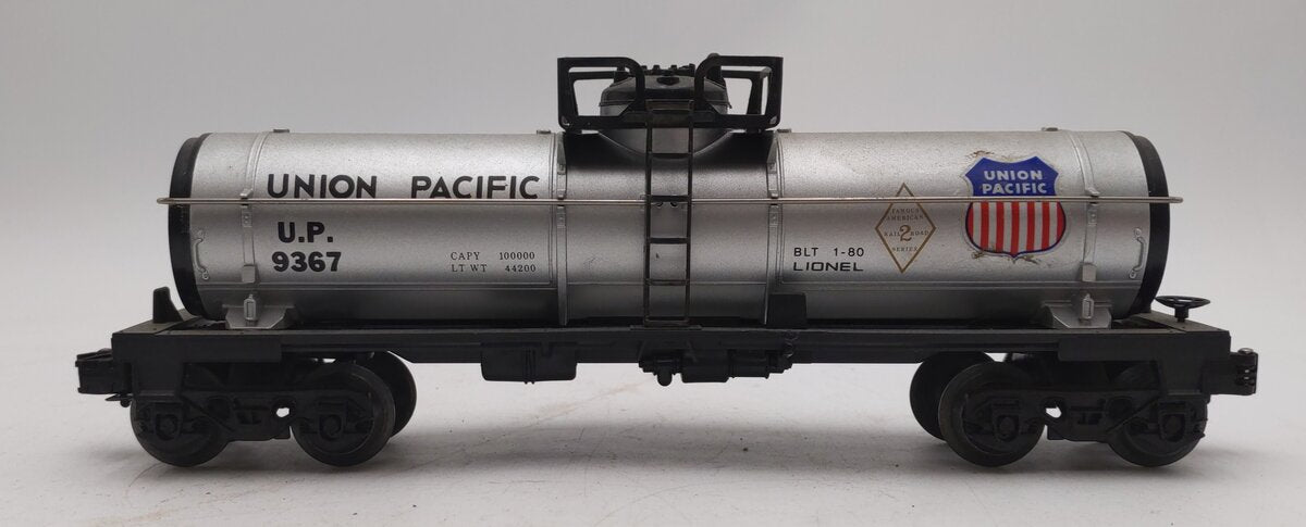 Lionel 6-9367 O Gauge Union Pacific Single Dome Tank Car #9367 EX